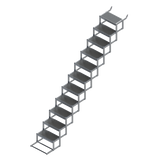 11 Step Bow to Beach Boat Ladder Extended