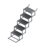 5 Step Bow to Beach Boat Ladder extended
