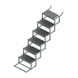 6 Step Bow to Beach Boat Ladder Extended
